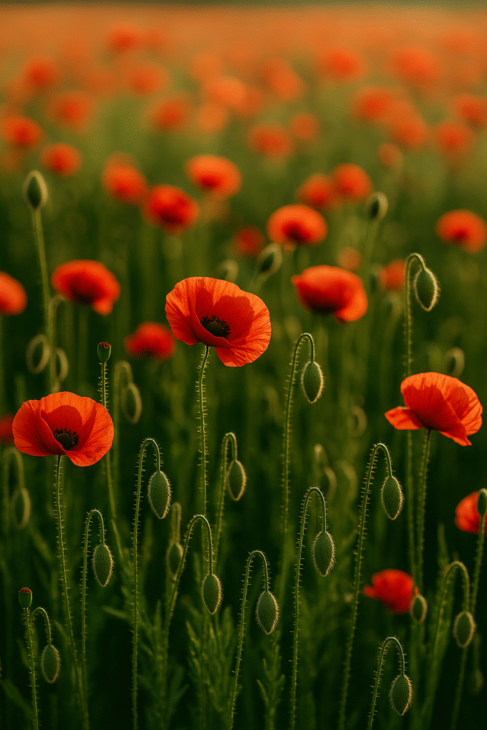 amapolas detalle campo amapola