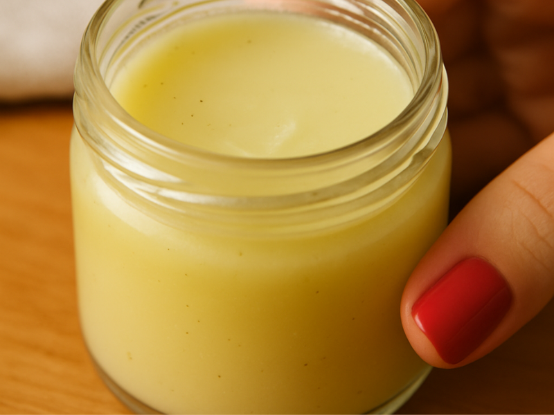 tarro lleno de desodorante en crema casero