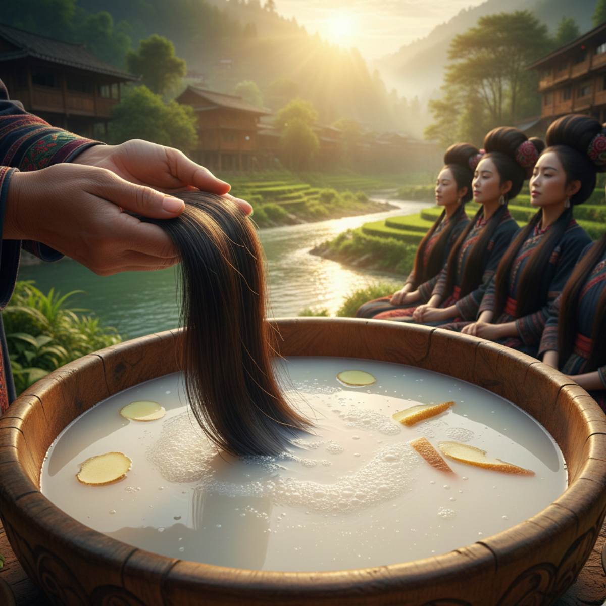 El Secreto Legendario de las Mujeres Yao: Cómo el Agua de Arroz Transformó mi Pelo.