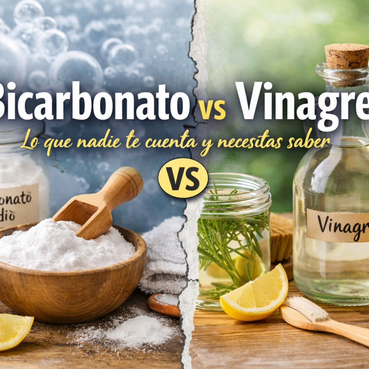 Bicarbonato vs vinagre. La verdad poderosa que nadie te explica y que cambia tu forma de limpiar y cuidarte.